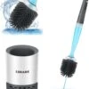 Lukana Siliconen WC Borstel Met Zeepdispenser - Hervulbaar - Vrijstaand Of Hangend - Sneldrogend, Hygiënisch & Antibacteriële Werking - Zonder Boren - Toilet Brush - Toiletborstel Houder - Lekbak -Badkamer Product Winkel 1006x1200