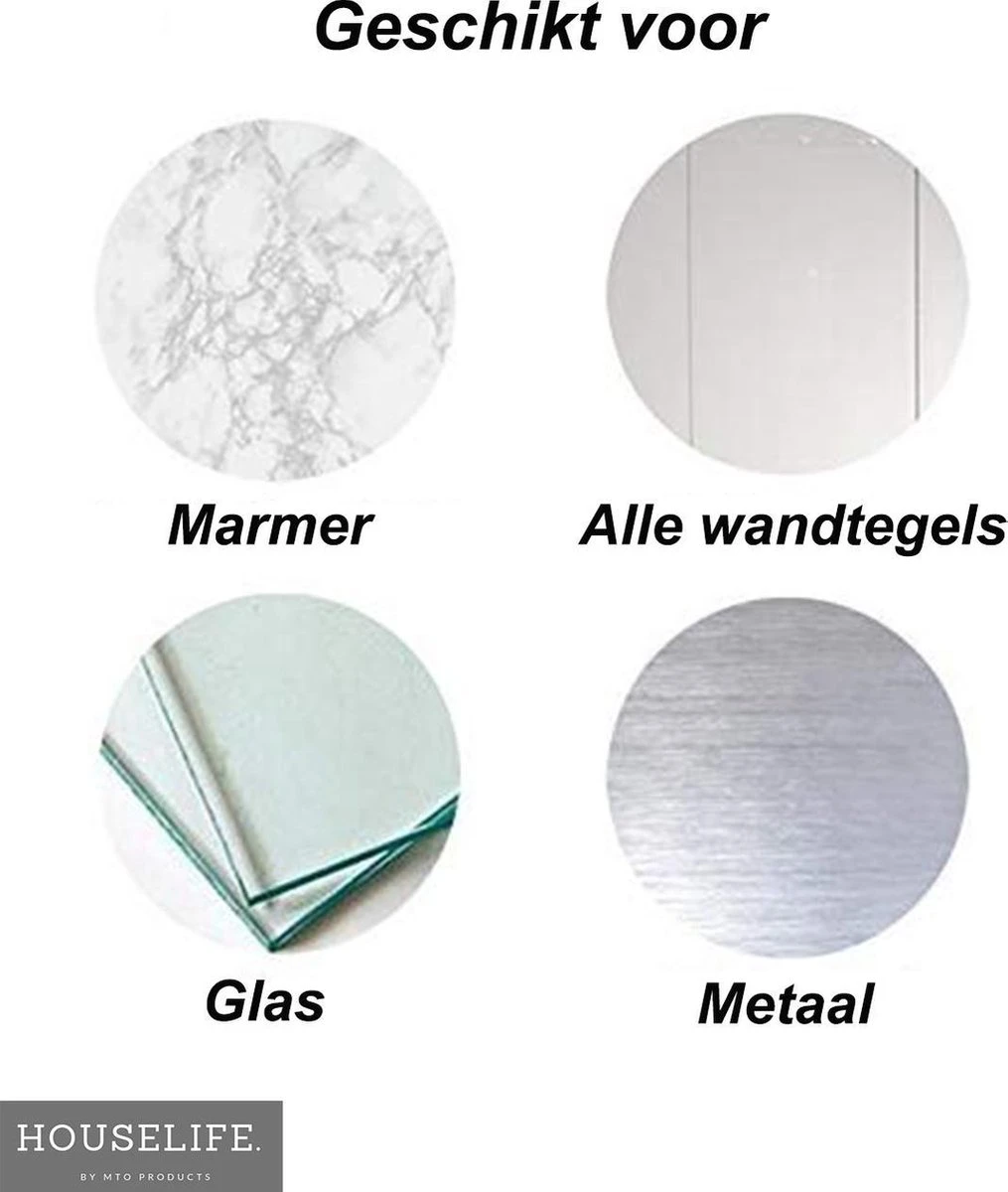 Doucherek Zonder Boren - RVS - Zelfklevend Doucherekje - Hangend – Hoek – Inclusief 2 Muurstickers 11 Doucherek Zonder Boren - RVS - Zelfklevend Doucherekje - Hangend – Hoek – Inclusief 2 Muurstickers - Afbeelding 9