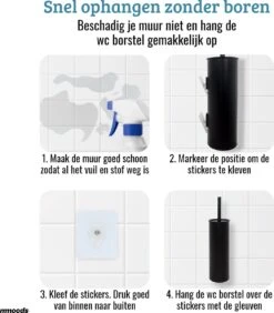 Mmoods WC Borstel Met Houder Hangend Zwart - Toiletborstel Siliconen Industrieel Design -Badkamer Product Winkel 1050x1200 1