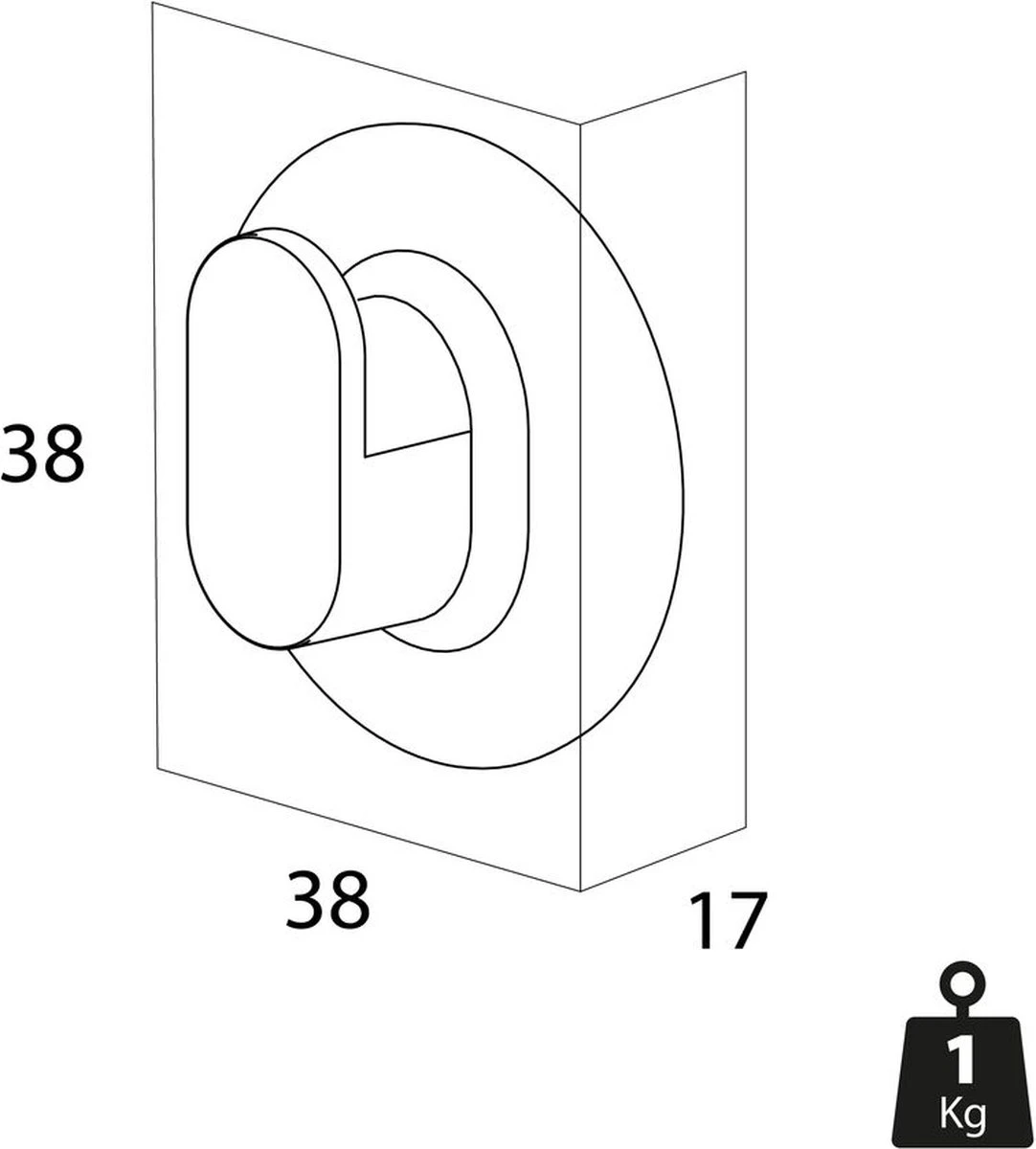 Tiger Cooper - Handdoekhaak Medium Met Zelfklevende Wandsteun - RVS Geborsteld 4 Tiger Cooper - Handdoekhaak Medium Met Zelfklevende Wandsteun - RVS Geborsteld - Afbeelding 2