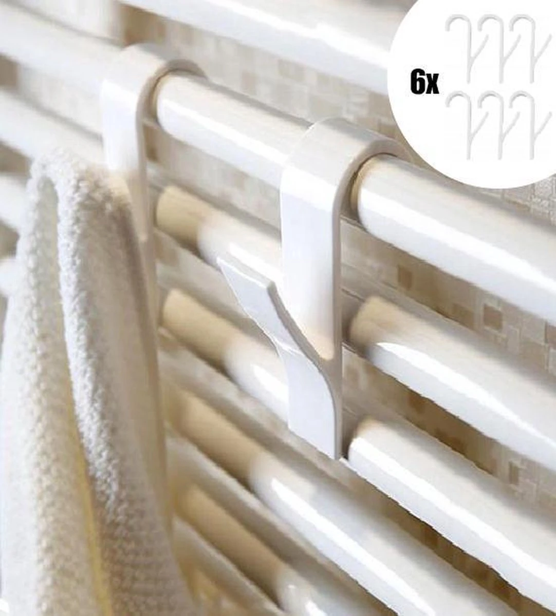 Merkloos 6x Handdoek Haak - Kleding Haak Voor Radiator - Handdoek Houder Hangend Aan Verwarming - Badkamer Haken Hangend 3 Merkloos 6x Handdoek Haak - Kleding Haak Voor Radiator - Handdoek Houder Hangend Aan Verwarming - Badkamer Haken Hangend