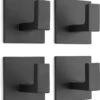 Stål Handdoekhaakjes Zelfklevend Zwart - Vierkant - 4 Stuks 1 Stål Handdoekhaakjes Zelfklevend Zwart - Vierkant - 4 Stuks -Badkamer Product Winkel 1088x1200