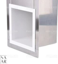 SAAR -Inbouw Toilet Reserve Rolhouder RVS - Met - MAT WIT - Inzetstuk , (uitneembaar) -72 X 20 X 13 Cm - Inbouwdiepte 12 Cm -Badkamer Product Winkel 1093x1200