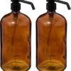 5Five Zeeppompjes/zeepdispensers Van Glas - 2x Stuks - Bruin - 1 Liter 2 5Five Zeeppompjes/zeepdispensers Van Glas - 2x Stuks - Bruin - 1 Liter -Badkamer Product Winkel 1097x1200 2