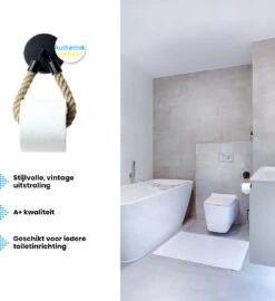 Jelta - Toiletrolhouder Zonder Te Boren - Zwart - Wc Rolhouder - Zuignap -Badkamer Product Winkel 1097x1200