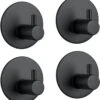 4x Handdoekhaakjes (Zelfklevend) Van RVS Zwart – Zelfklevende Haakjes – Wandhaak – Badkamer Accessoires – Ophanghaken Voor Keuken Toilet Of WC -Badkamer Product Winkel 1105x1200