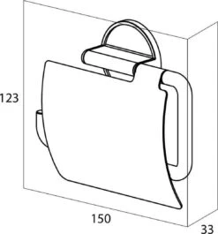 Tiger Tune - Toiletrolhouder Met Klep - Zwart Metaal Geborsteld / Zwart -Badkamer Product Winkel 1117x1200