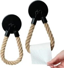 Pazzo Goods - Toiletpapierhouder - Zwart - Met Boren - Vintage - Wc Rolhouder Zwart - Wc-rolhouder Vintage - Wc-papierhouder - Wc-rolhouder