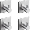 Merkloos RiMa7 - Handdoekhaakjes - Ophanghaak - RVS - Zilver - Zelfklevend Vierkant - 4 Stuks -Badkamer Product Winkel 1142x1200 1