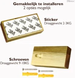 Dieux® - Luxe Handdoekhaakjes Zelfklevend - Handdoekhouder - Wandhaak - Acaciahout Haken - Zelfklevende Haakjes - Handdoeken - Handdoekrek - Badkamer - Keuken - Pasen -Badkamer Product Winkel 1148x1200 2