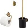 Tiger Tune - Toiletaccessoireset - Toiletborstel Met Houder - Toiletrolhouder Zonder Klep - Handdoekhaak – Messing Geborsteld / Zwart -Badkamer Product Winkel 1148x1200 4