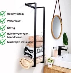 Liviner Stainless Handdoekrek - Handdoekrek Badkamer - Zwart - Handdoekenrek - Handdoekhouder - RVS -Badkamer Product Winkel 1161x1200 1