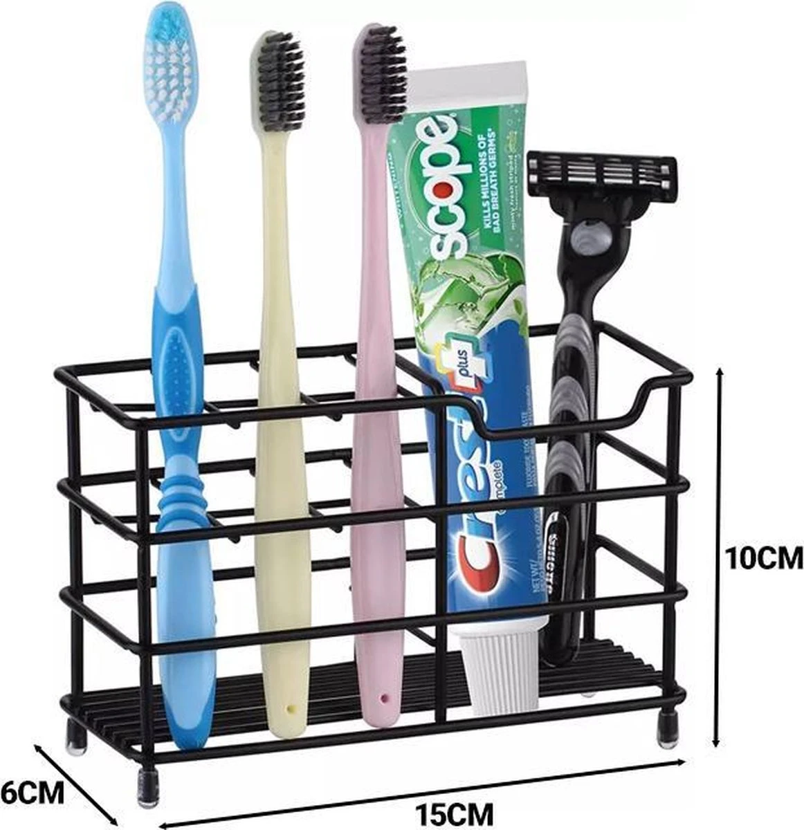 Merkloos Waal - Tandenborstelhouder - Tandenborstel Doosje - Tandenborstel Koker - Industrieel - Zwart - RVS 7 Merkloos Waal - Tandenborstelhouder - Tandenborstel Doosje - Tandenborstel Koker - Industrieel - Zwart - RVS - Afbeelding 5