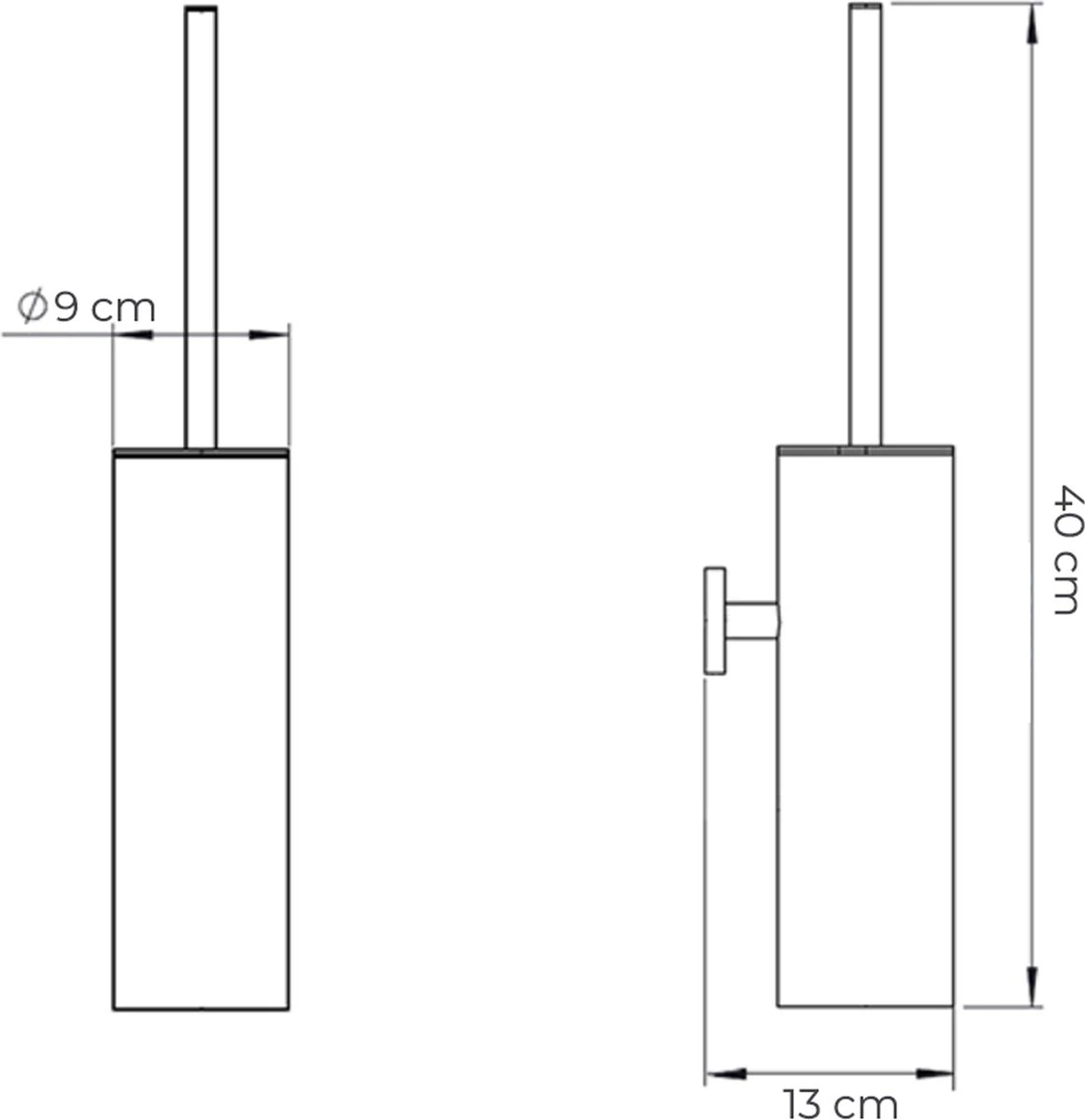 VDN Stainless Toiletborstel Met Houder - Toiletborstelhouder - Zilver - Wc Borstel Met Houder - RVS - Hangend 8 VDN Stainless Toiletborstel Met Houder - Toiletborstelhouder - Zilver - Wc Borstel Met Houder - RVS - Hangend - Afbeelding 6