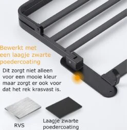 Handdoekrek – Handdoekenrek Badkamer – Badkamerrek – Doucherek – Handdoekhouder – Handdoekrek Badkamer – 60cm – Zwart 12 Handdoekrek – Handdoekenrek Badkamer – Badkamerrek – Doucherek – Handdoekhouder – Handdoekrek Badkamer – 60cm – Zwart -Badkamer Product Winkel 1169x1200 1