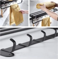 Handdoekrek – Handdoekenrek Badkamer – Badkamerrek – Doucherek – Handdoekhouder – Handdoekrek Badkamer – 60cm – Zwart 11 Handdoekrek – Handdoekenrek Badkamer – Badkamerrek – Doucherek – Handdoekhouder – Handdoekrek Badkamer – 60cm – Zwart -Badkamer Product Winkel 1170x1200 3