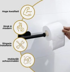 HGMD® WC Rolhouder Zelfklevend - Zwart - Toiletrolhouder Zwart - Toiletrolhouder Zonder Boren 13 HGMD® WC Rolhouder Zelfklevend - Zwart - Toiletrolhouder Zwart - Toiletrolhouder Zonder Boren -Badkamer Product Winkel 1173x1200 1