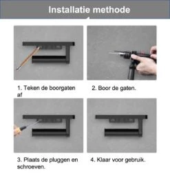 SaniRay Toiletrolhouder Met Telefoonhouder - Toiletrolhouder Met Planchet Voor Telefoon - Kunststof - WC Rolhouder Met Plankje Voor Telefoon. -Badkamer Product Winkel 1173x1200