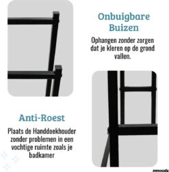 Mmoods XL Handdoekrek 2 Baren Badkamer Zwart - 25 X 50 X 86 Cm - Handdoekenrek Staand Keuken - Handdoekhouder Vrijstaand 2 Dragers 11 Mmoods XL Handdoekrek 2 Baren Badkamer Zwart - 25 X 50 X 86 Cm - Handdoekenrek Staand Keuken - Handdoekhouder Vrijstaand 2 Dragers -Badkamer Product Winkel 1175x1200