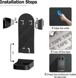 Tandenborstelhouder - Houder Elektrische Tandenborstel - Kleur Zwart - Zonder Boren - Geschikt Voor Oral B Toothbrush - Zelfklevend Hangende Houder 12 Tandenborstelhouder - Houder Elektrische Tandenborstel - Kleur Zwart - Zonder Boren - Geschikt Voor Oral B Toothbrush - Zelfklevend Hangende Houder -Badkamer Product Winkel 1177x1200 4