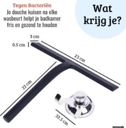 Mmoods Douchewisser Zwart - Douche Trekker Met Zuignap - Vloerwisser Badkamer - Vloertrekker RVS -Badkamer Product Winkel 1177x1200 5