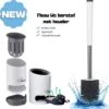 Fleau Luxe WC Borstel Met Houder - Siliconen Toiletborstel - Hygiënisch & Antibacterieel - Vrijstaand Of Hangend - Wit -Badkamer Product Winkel 1184x1200 3