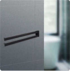 Handdoekrek Zwart - Handdoekstang - 2-armig 35cm - Mat Zwart - Inclusief Montage Materiaal -Badkamer Product Winkel 1187x1200 2