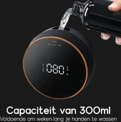 Royal WM - Automatische Zeepdispenser - 300ml - Zwart - Wandmontage - Sensor 19 Royal WM - Automatische Zeepdispenser - 300ml - Zwart - Wandmontage - Sensor -Badkamer Product Winkel 1187x1200 7