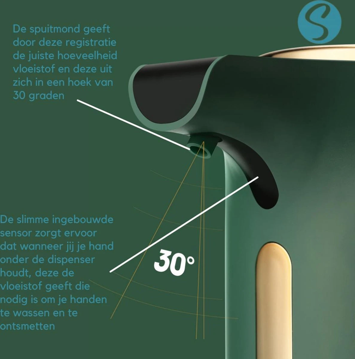 Green Lush Comfort - Automatische Zeepdispenser Voor Desinfecterende Gel - Desinfectie Dispenser - No Touch Zeep Pomp - Handsfree Zeeppomp Elektrisch - Sensor - Hygiënisch - Keuken - Badkamer - Toilet 5 Green Lush Comfort - Automatische Zeepdispenser Voor Desinfecterende Gel - Desinfectie Dispenser - No Touch Zeep Pomp - Handsfree Zeeppomp Elektrisch - Sensor - Hygiënisch - Keuken - Badkamer - Toilet - Afbeelding 3