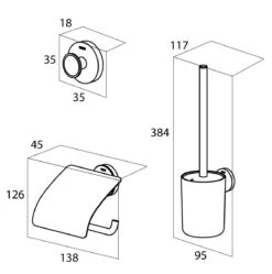 Tiger Urban Toiletaccessoireset - Toiletborstel Met Houder - Toiletrolhouder Met Klep - Handdoekhaak - Zwart -Badkamer Product Winkel 1192x1200 2