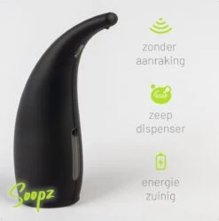 Soopz Black Graphite Classic - Automatische Zeepdispenser - No Touch Sensor - Mat Zwart - 300ml – Zeeppompje -Badkamer Product Winkel 1192x1200 4