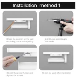 Framehack Toiletrolhouder Met Plankje Zelfklevend Zonder Boren - WC Rolhouder - Toiletrolhouder Wit - Planchet Badkamer Wit - Opbergplankje -Badkamer Product Winkel 1196x1200 1