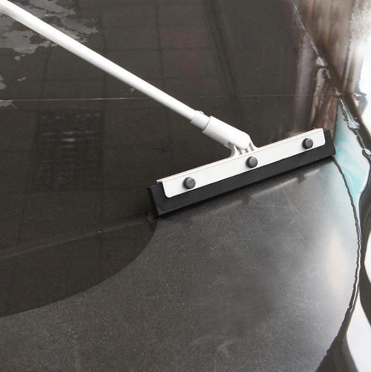Chaton® Vloertrekker Lang Met Ophangsysteem - Afdraaibare Wisser - Douchewisser - Trekker Douche - Vloerwisser - Uitschuifbaar 70cm Tot 125cm 6 Chaton® Vloertrekker Lang Met Ophangsysteem - Afdraaibare Wisser - Douchewisser - Trekker Douche - Vloerwisser - Uitschuifbaar 70cm Tot 125cm - Afbeelding 4