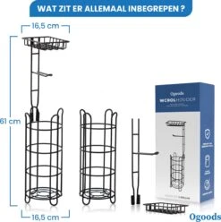 Ogoods Praktische WC Rolhouder – RVS Toiletrolhouder Staand – Rolhouder – Zonder Boren - Toiletrolstandaard - Zwart 13 Ogoods Praktische WC Rolhouder – RVS Toiletrolhouder Staand – Rolhouder – Zonder Boren - Toiletrolstandaard - Zwart -Badkamer Product Winkel 1197x1200 1