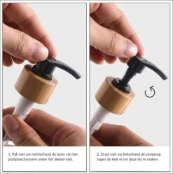 MAESON Glazen Zeepdispener Set Voor Handzeep En Afwasmiddel – Zeeppompje Keuken – Keukenaccesoires - Zwart/Wit -Badkamer Product Winkel 1197x1200 13