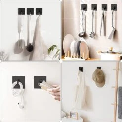4x Zelfklevende Handdoekhaakjes Haakjes Ophanghaakjes Haken Zwart 12 4x Zelfklevende Handdoekhaakjes Haakjes Ophanghaakjes Haken Zwart -Badkamer Product Winkel 1197x1200 2