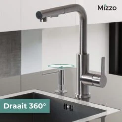 Mizzo Zeepdispenser 300ML - Zeeppompje - Inbouw Keukenblad - Chroom -Badkamer Product Winkel 1199x1200 4