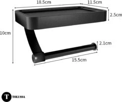 Tolussa Premium WC Rolhouder Zwart Met Plankje - Toiletrolhouder Zwart Met Plankje - Met En Zonder Boren 20 Tolussa Premium WC Rolhouder Zwart Met Plankje - Toiletrolhouder Zwart Met Plankje - Met En Zonder Boren -Badkamer Product Winkel 1200x1000