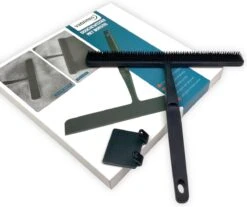 Vannons - Douchewisser Zwart - Douche Trekker Met Zelfklevende Ophanghaak - Met Borstel - Siliconen - Zwart -Badkamer Product Winkel 1200x1004 5