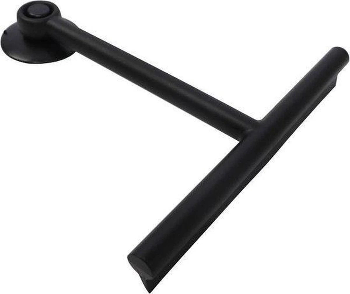 Douchewisser - Douche Trekker - Hand Trekker - Badkamer Accessoires - Trekker Douche - Met Zuignap - Zwart 4 Douchewisser - Douche Trekker - Hand Trekker - Badkamer Accessoires - Trekker Douche - Met Zuignap - Zwart - Afbeelding 2