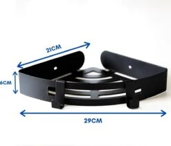 Doucherek Zonder Boren Badkamer Accessoires Zelfklevend | Douchemandje | Badrek | Douche Rek Zwart | Hoekrek Hangend | Blueplato® -Badkamer Product Winkel 1200x1025 1