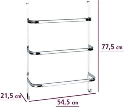 WENKO Handdoekhouder Irpinia 78x55cm Staal Zwart - Handdoekrek - Handdoekenrek Badkamer -Badkamer Product Winkel 1200x1034 1