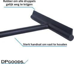 Merkloos Topsky™ - Douchewisser - Zwart - Raamwisser – Deluxe Douchewisser – Badkamer Accessoires Zwart - Douchewisser Met Zuignap – Wisser Douche -Badkamer Product Winkel 1200x1040