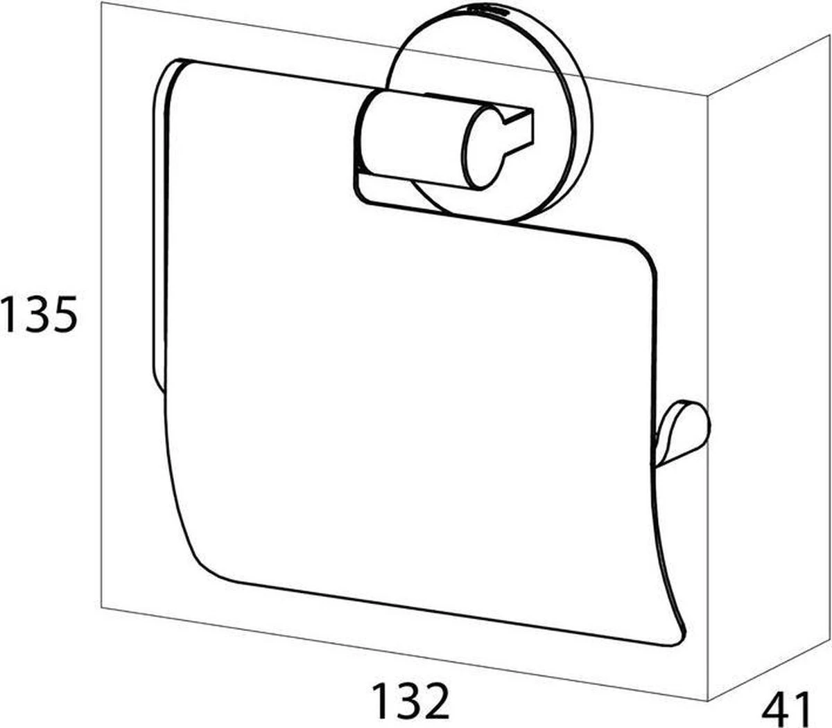 Tiger Noon Toiletrolhouder Met Klep - Zwart 5 Tiger Noon Toiletrolhouder Met Klep - Zwart - Afbeelding 3