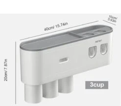 LuxeBass Tandenborstel Organizer | Tandenborstelhouder | Automatisch Tandpasta Dispenser | Met Lade En Opbergvak Voor Badkamer - LB544 -Badkamer Product Winkel 1200x1053