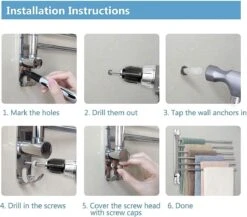 Handdokenrek Badkamer - Handdoekhouder RVS 180° Draaibare Badhanddoekhouder Met 6 Armen Zwenkarm Handdoekenrek Wandmontage Met Haken Badkamerhanddoekhouders Voor Badkamer, Keuken En Kledingkast - (WK 02123) 12 Handdokenrek Badkamer - Handdoekhouder RVS 180° Draaibare Badhanddoekhouder Met 6 Armen Zwenkarm Handdoekenrek Wandmontage Met Haken Badkamerhanddoekhouders Voor Badkamer, Keuken En Kledingkast - (WK 02123) -Badkamer Product Winkel 1200x1054