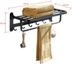 Handdoekrek – Handdoekenrek Badkamer – Badkamerrek – Doucherek – Handdoekhouder – Handdoekrek Badkamer – 60cm – Zwart 10 Handdoekrek – Handdoekenrek Badkamer – Badkamerrek – Doucherek – Handdoekhouder – Handdoekrek Badkamer – 60cm – Zwart -Badkamer Product Winkel 1200x1063 1