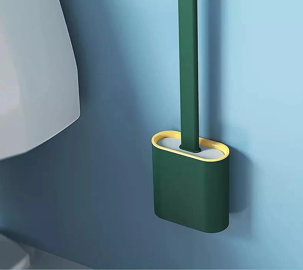 Flexibele Siliconen WC Borstel Met Houder - Hygiënische Toiletborstel Met Ophangsysteem / Wandmontage - Duurzaam En Antibacterieel – Wit 4 Flexibele Siliconen WC Borstel Met Houder - Hygiënische Toiletborstel Met Ophangsysteem / Wandmontage - Duurzaam En Antibacterieel – Wit - Afbeelding 2