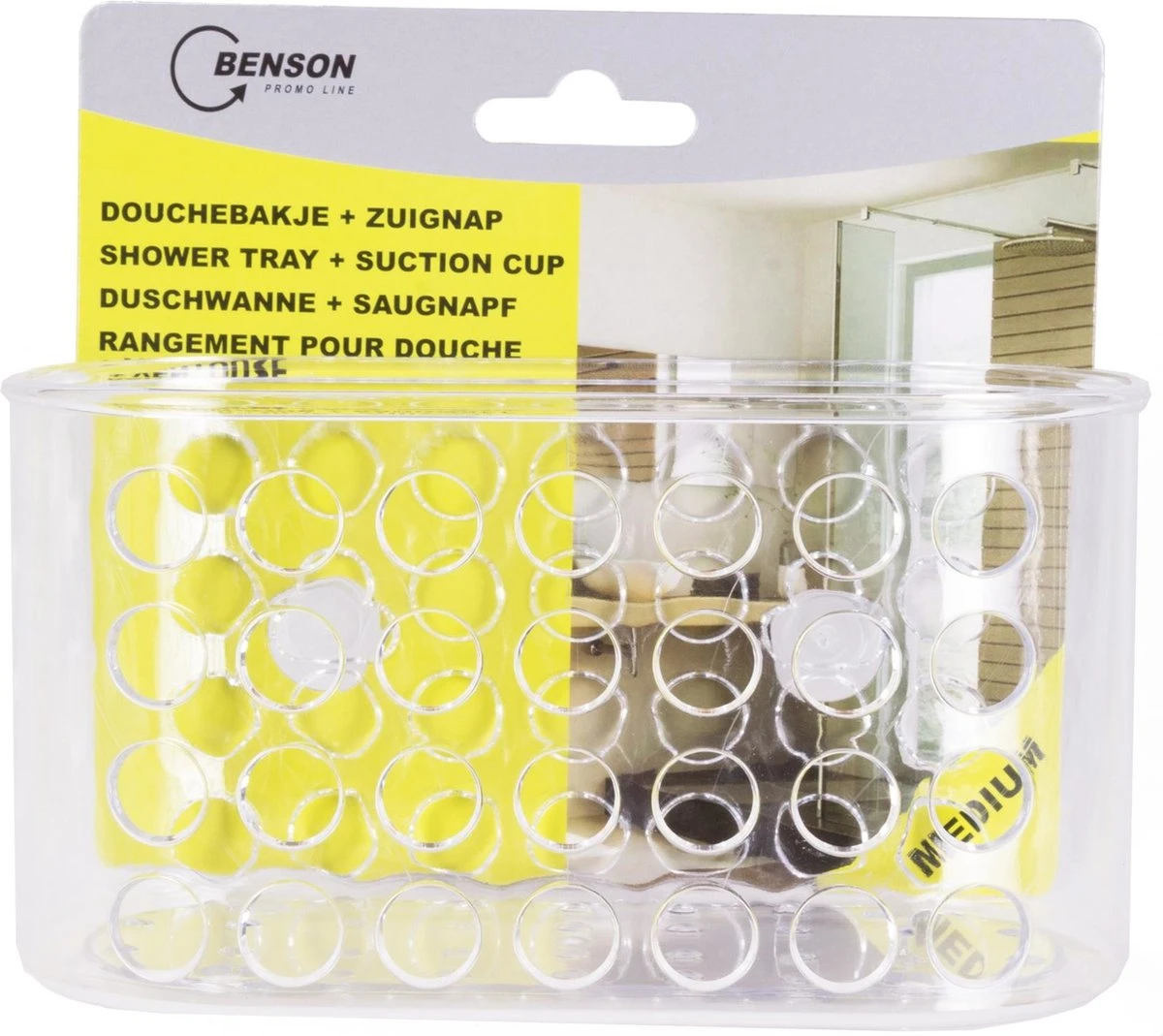 Douchebakje Transparant Met Zuignappen - 15.5 X 8 X 8 Cm - Inhoud 1 Liter - Badkamerspullen Bakjes - Badkamer Opbergbakjes / Organizers 5 Douchebakje Transparant Met Zuignappen - 15.5 X 8 X 8 Cm - Inhoud 1 Liter - Badkamerspullen Bakjes - Badkamer Opbergbakjes / Organizers - Afbeelding 3