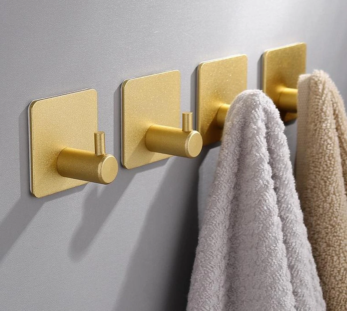 Merkloos Handdoekhaakjes 4 Set Zonder Boren - RVS - Goud - Vierkant Zelfklevend - Badjas - Theedoek Hanger Keuken Badkamer Handdoek Haakjes 3 Merkloos Handdoekhaakjes 4 Set Zonder Boren - RVS - Goud - Vierkant Zelfklevend - Badjas - Theedoek Hanger Keuken Badkamer Handdoek Haakjes
